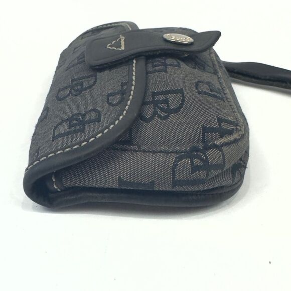 Authentic Dooney & Bourke Signature Blue and Grey Fabric Wristlet Wallet - Picture 5 of 15